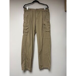 Orvis Mens Khaki Beige Cotton Blend Relaxed Fit Cargo Pants‎ Size 34 hiking